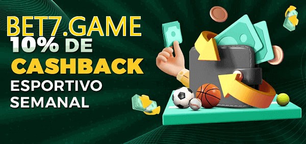 10% de bônus de cashback na BET7.GAME